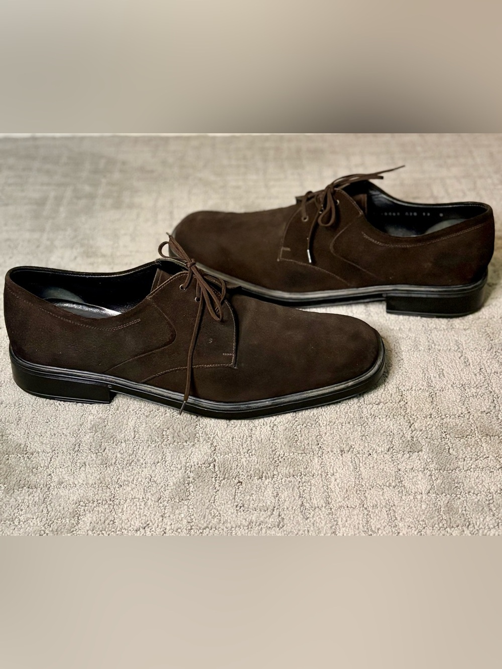 LIKE NEW SALVATORE FERRAGAMO "STUDIO" MEN'S SUEDE DERBIES - SIZE 12 🔥